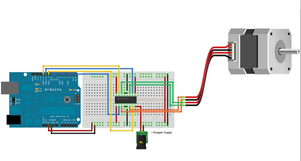 fritzing stepper motor m5043